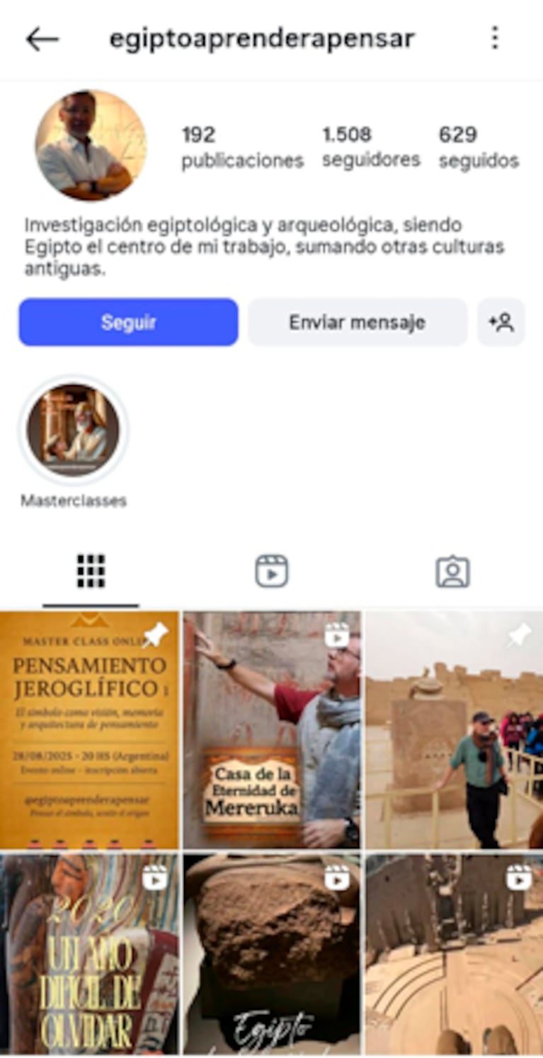 La cuenta de Instagram con publicaciones de Aparicio Díaz.