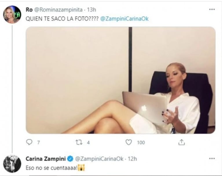 La curiosa respuesta de Carina Zampini por la sensual foto que se sacó