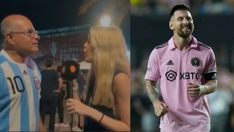 La decepción de un hincha al enterarse que Messi no jugaba.