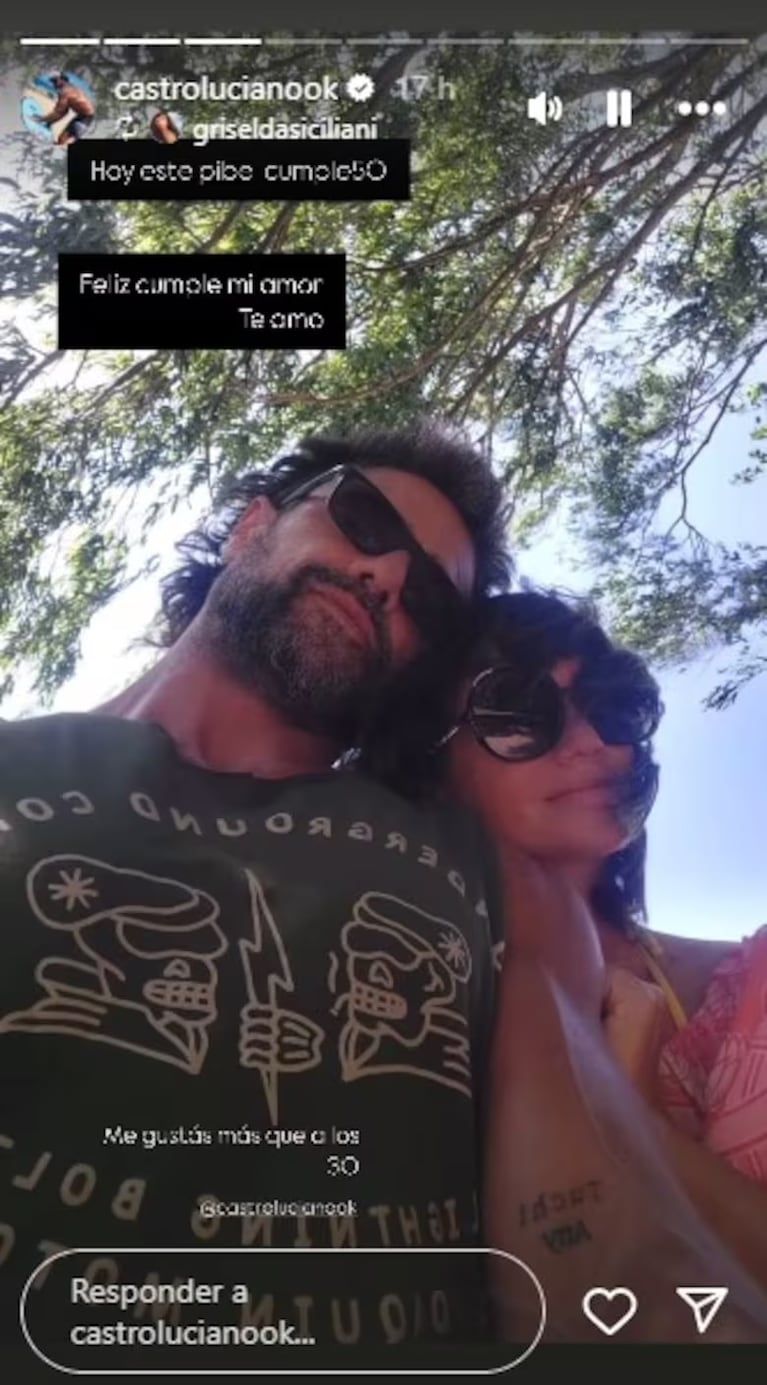 La dedicatoria especial de Luciano Castro a Griselda Siciliani en su cumple: “Hasta el...”