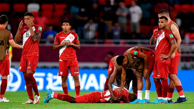 La desazón de los jugadores peruanos.