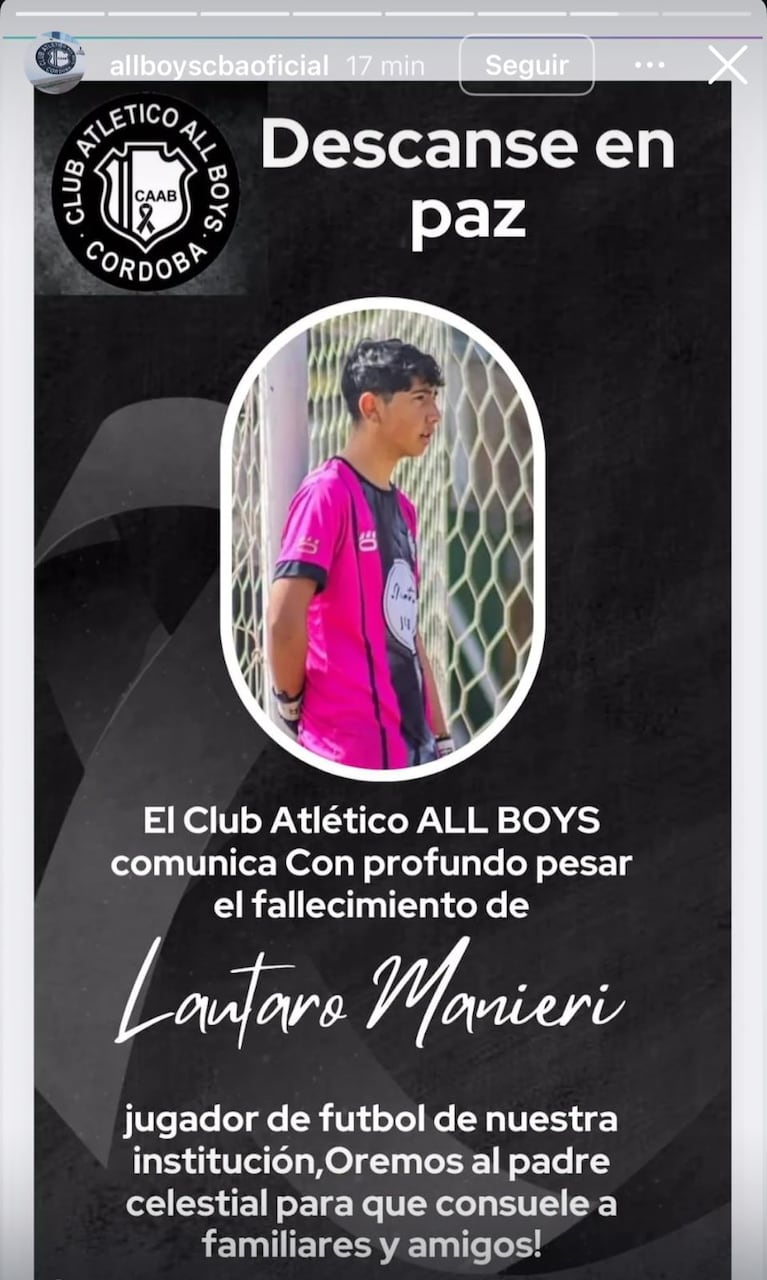 La despedida del club All Boys.