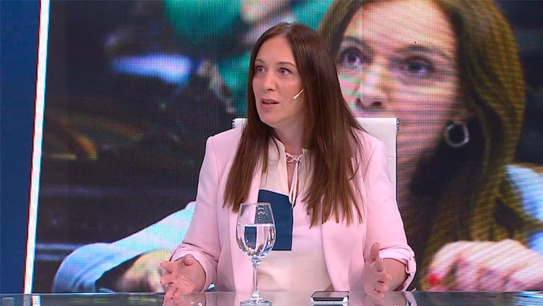 La diputada María Eugenia Vidal en un mano a mano con Telenoche.