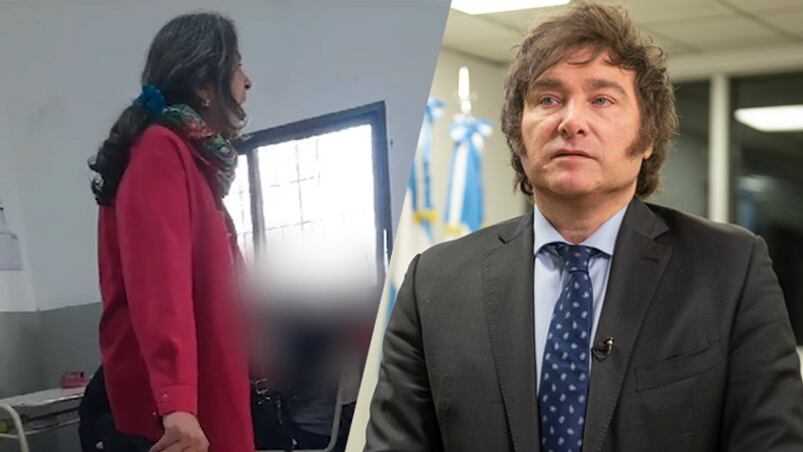 La docente fue filmada insultando a Milei delante de sus alumnos.