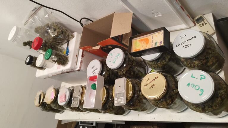 La droga hallada en una casa de barrio General Paz.