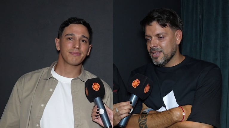 La emoción de Chino y Nico tras los saludos de sus madres.