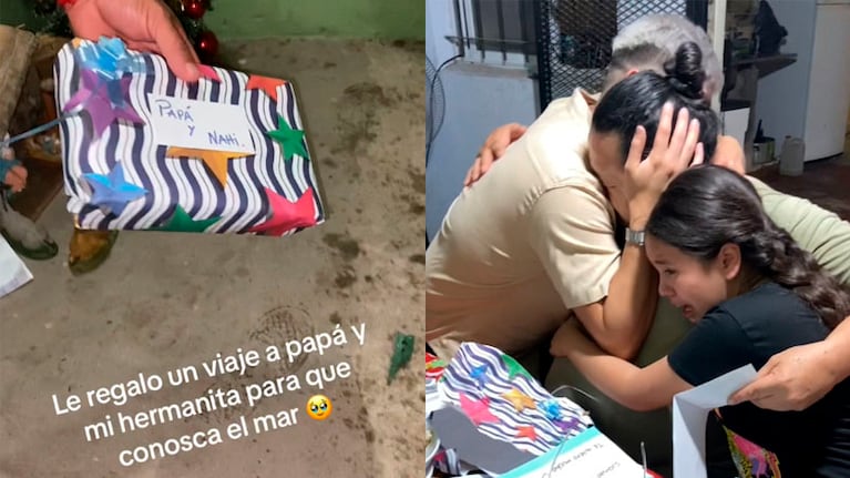 La emoción familiar tras conocer el regalo.