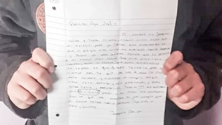 La emocionante carta de Joaquín a Papá Noel.