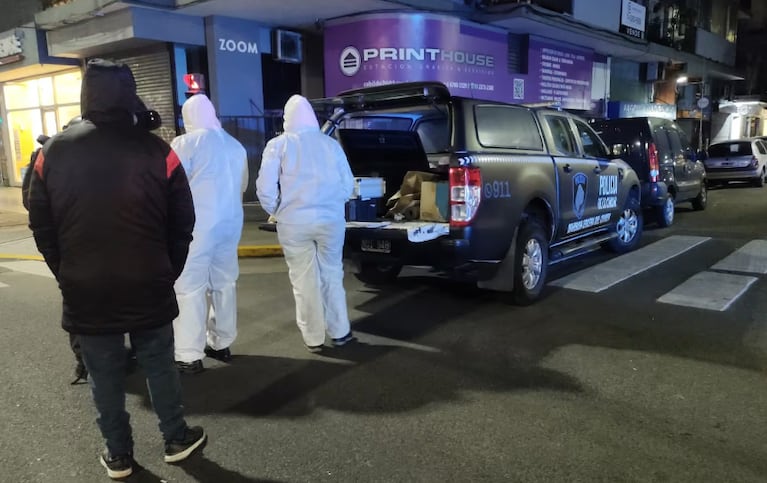 La escena del crimen en el barrio porteño de Belgrano.