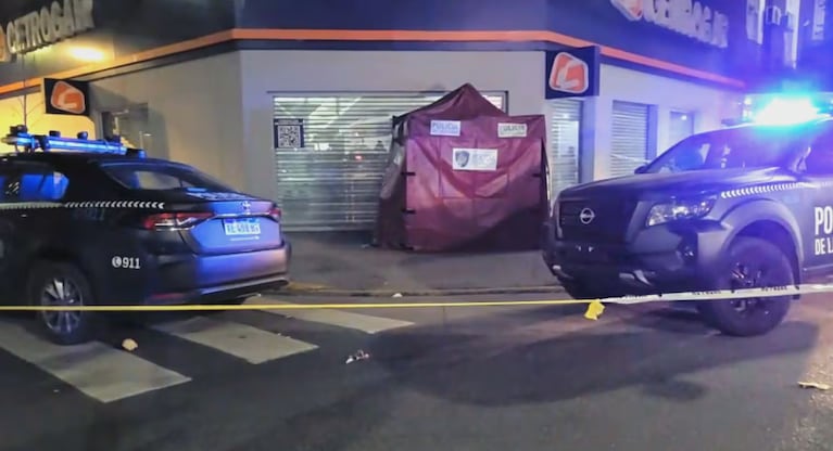 La escena del crimen en el barrio porteño de Belgrano.