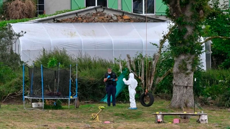 La escena del crimen en la casa de Francia.