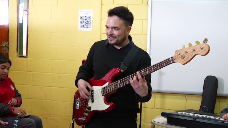 La escuela que enseña cuarteto, contaron la emoción de los alumnos.