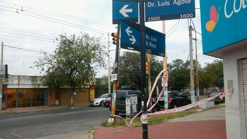 La esquina donde se desató la balacera. / Foto: Sebastián Pfaffen