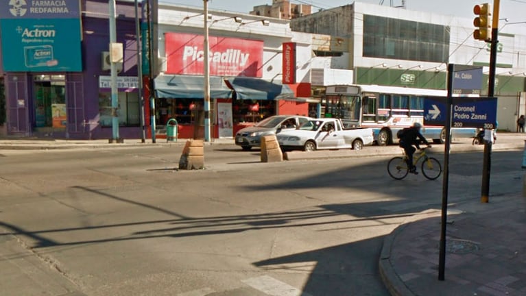 La esquina donde se produjeron los accidentes casi idénticos. Foto: captura Google Street View.