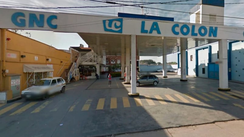 La estación de GNC donde ocurrió la pelea.