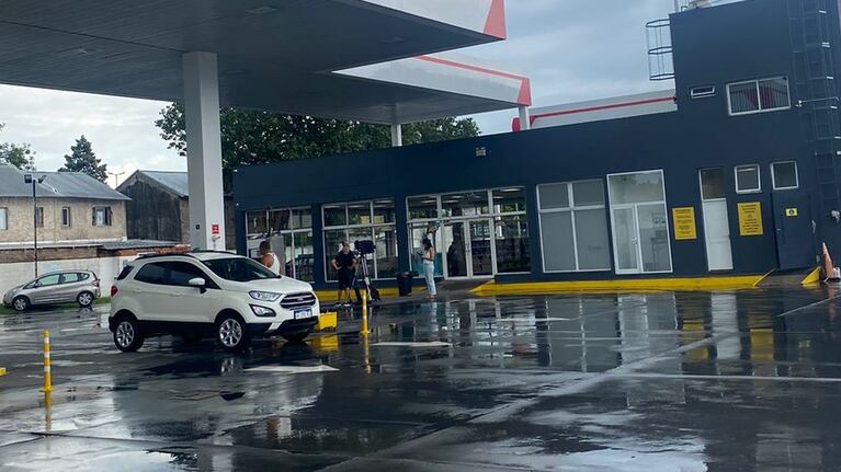 La estación de servicio donde asesinaron al playero Bruno Bussanich.