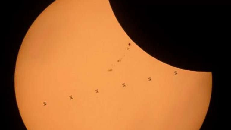 La Estación Espacial Internacional se ganó la mirada de millones de personas durante el eclipse.