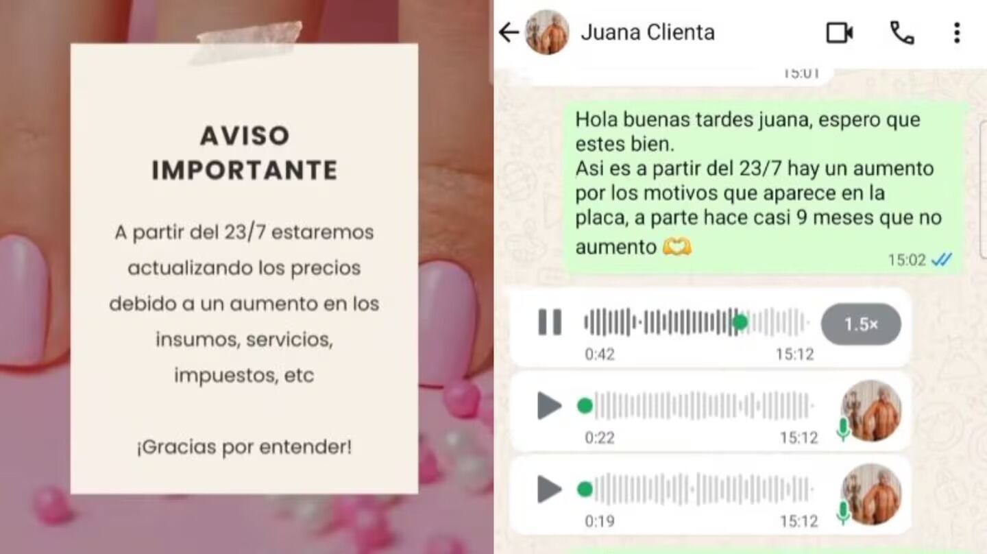 La esteticista quedó descolocada con la respuesta de la clienta.
