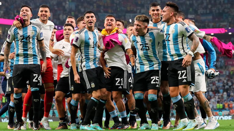 La explosión de felicidad de la Selección Argentina. 