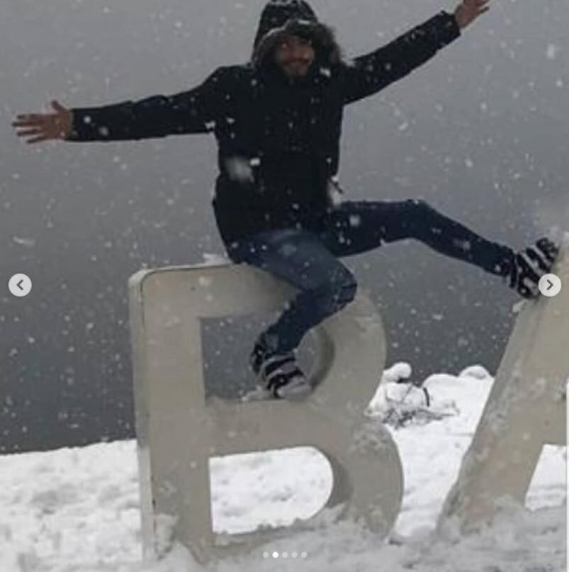 La familia Bueno-Olave disfrutó jugando con la nieve.