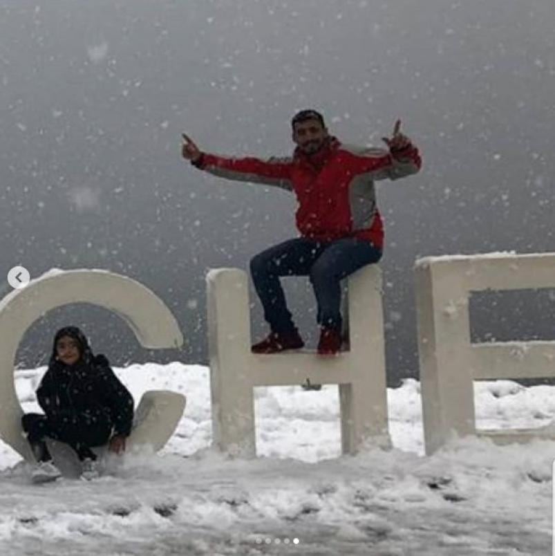 La familia Bueno-Olave disfrutó jugando con la nieve.