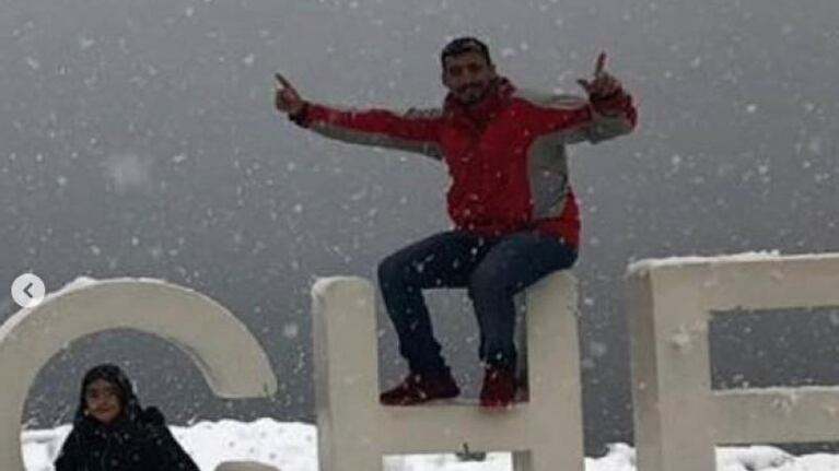 La familia Bueno-Olave disfrutó jugando con la nieve.
