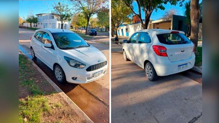 La familia busca un Ford Ka blanco de cuatro puertas.