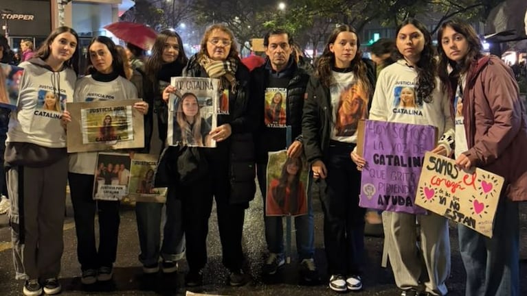 La familia de Catalina Gutiérrez estuvo presente en la marcha Ni Una Menos.