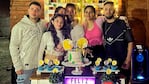 La familia en el festejo de Milei.