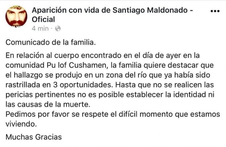 La familia Maldonado: "Es absurdo el lugar donde se encontró el cuerpo"