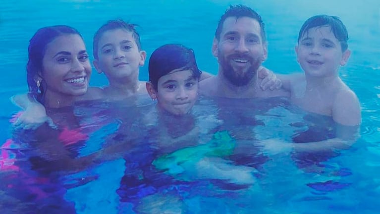 La familia Messi disfruta de sus vacaciones en Los Alpes.