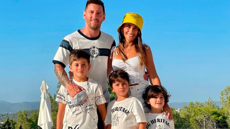 La familia Messi, súper instalada en París.