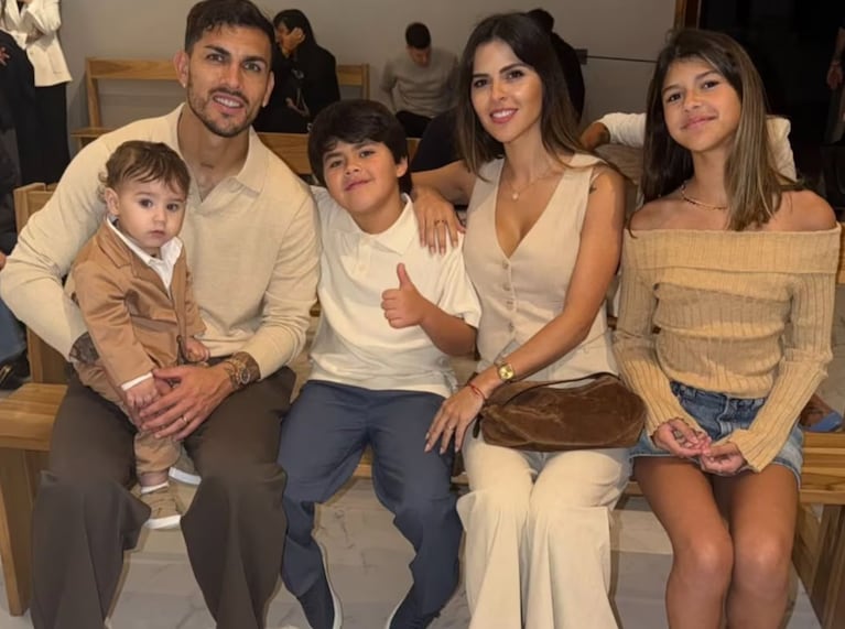 La familia Paredes festejó el bautismo y el primer año de Lautaro.