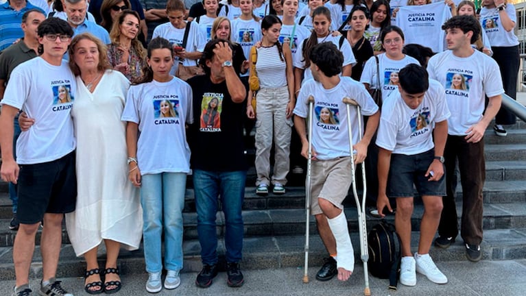 La familia y amigos de Catalina Gutiérrez tras la condena al femicida Soto.