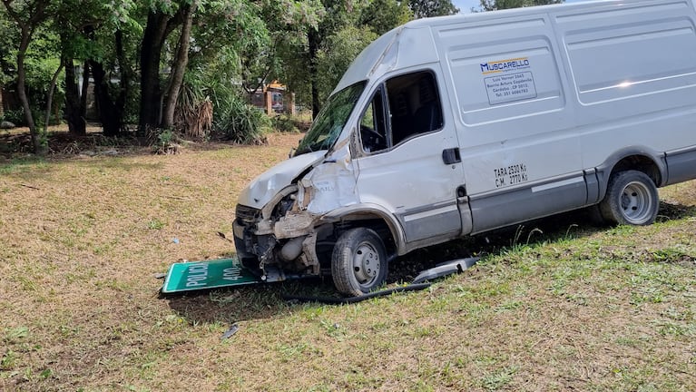 La Fiat Iveco con la que Agustín Muscarello chocó y mató a Francisco Ledesma.