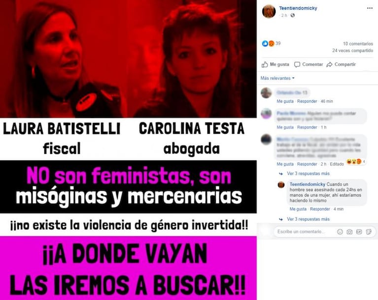 La fiscal del caso Brenda Barattini recibió un mensaje de advertencia por Facebook