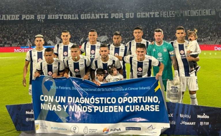 La formación titular de Talleres ante Argentinos.