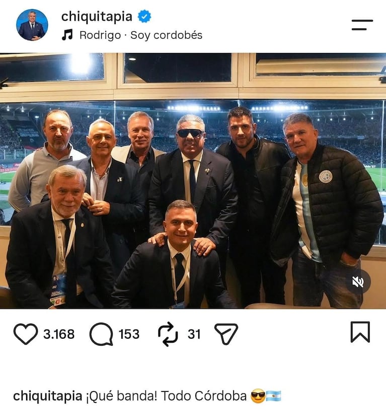 La foto de Chiqui Tapia con los presidentes de los clubes cordobeses en el Kempes: “¡Qué banda!"