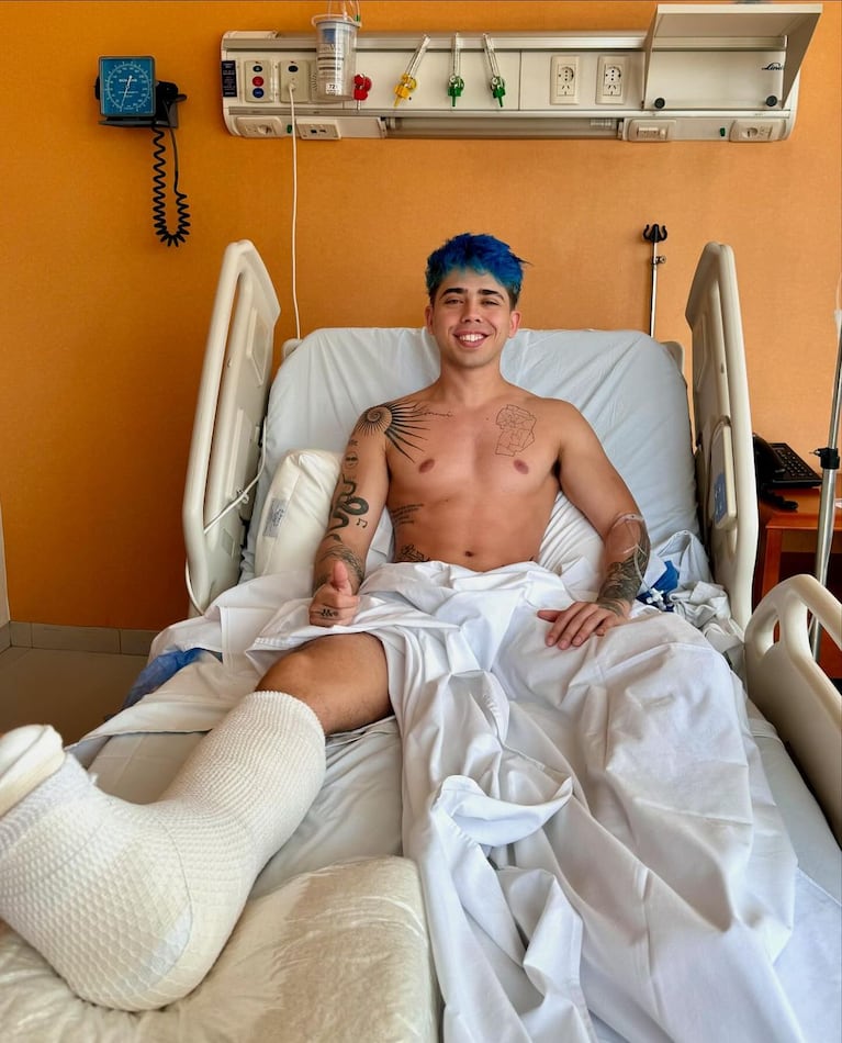 La foto de Luck Ra desde el hospital. Foto: Instagram / @luckra