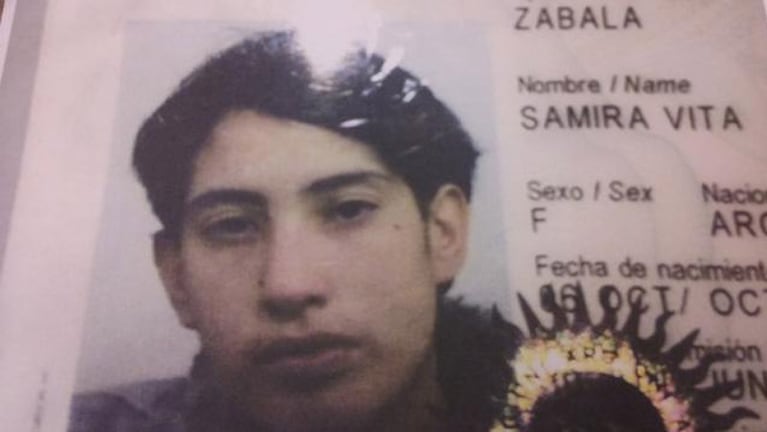 La foto del documento de Samira.