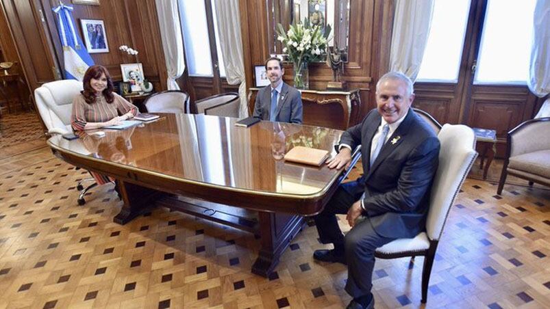 La foto del encuentro en el Senado de la Nación. 