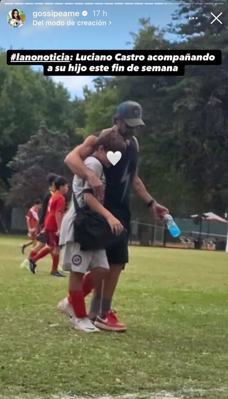 La foto del reencuentro de Luciano Castro con sus hijos tras 18 días internado