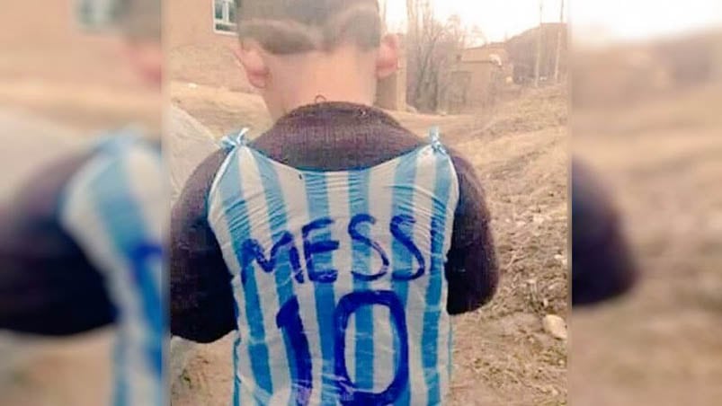 La foto llega desde Irak. El fanatismo por Messi no conoce fronteras. 