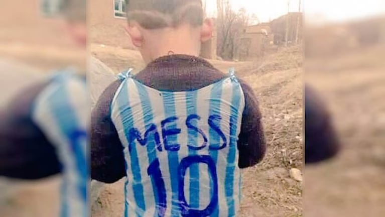 La foto llega desde Irak. El fanatismo por Messi no conoce fronteras. 