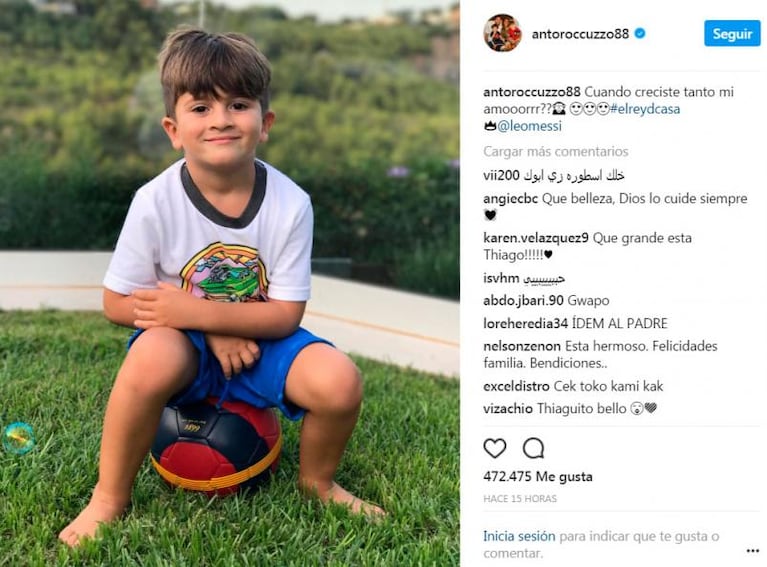 La foto nostálgica que subió Antonela Roccuzzo de su hijo