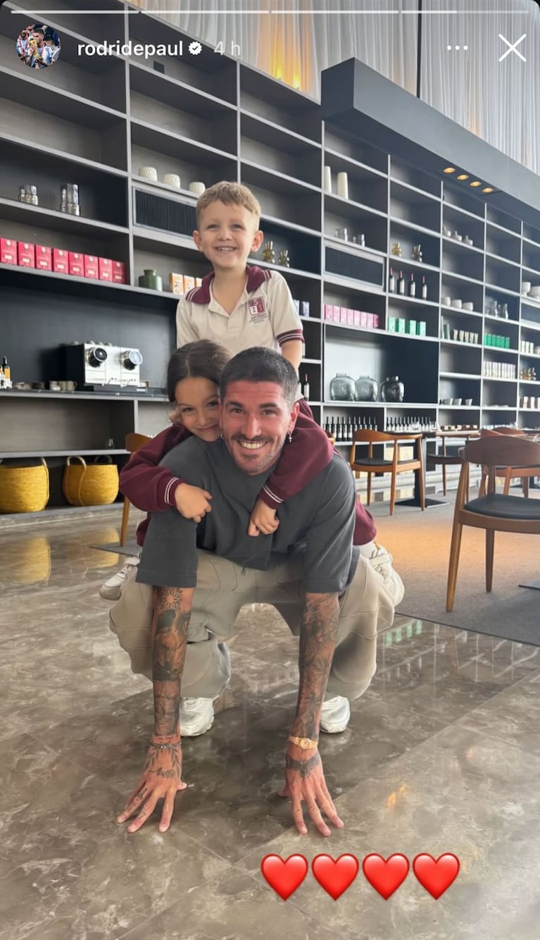 La foto que compartió De Paul.