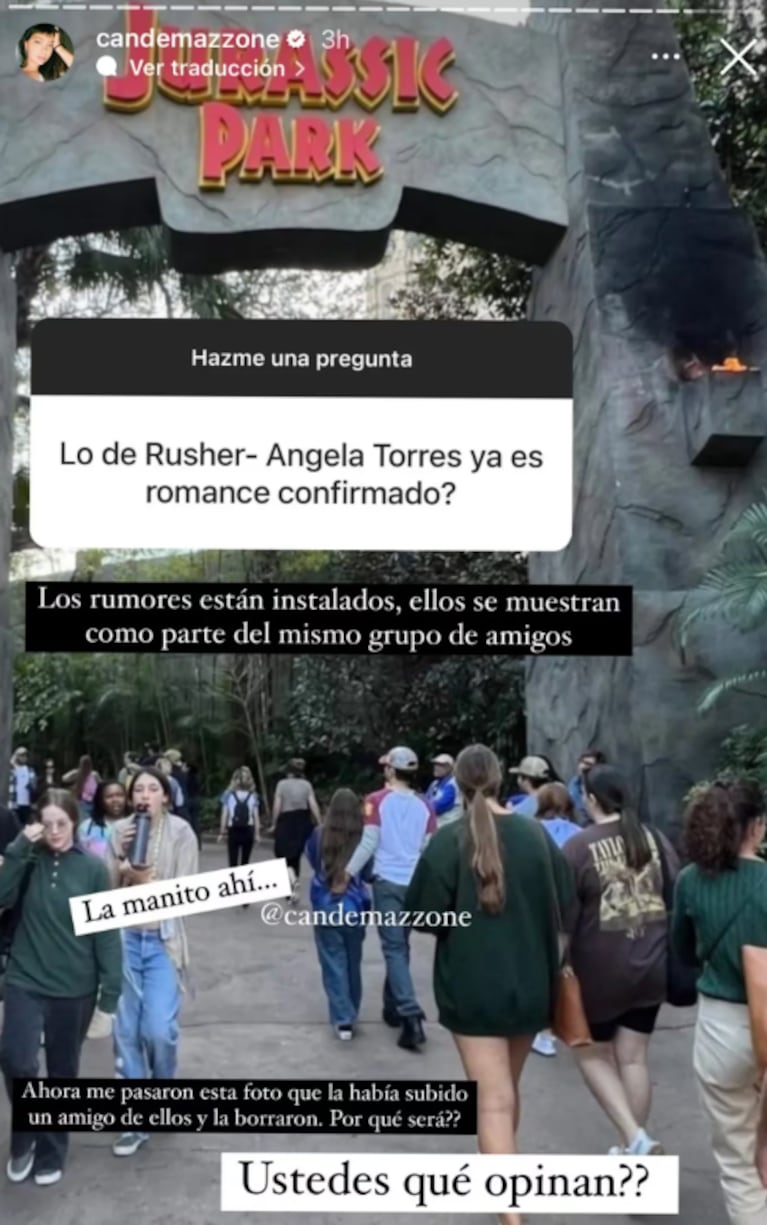 La foto que desató nuevos rumores de romance entre Ángela Torres y Rusherking.