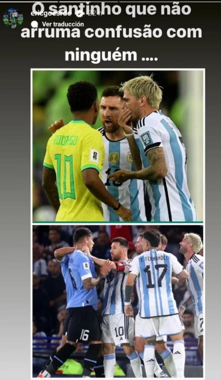 La fuerte frase del padre de Rodrygo contra Messi tras el encontronazo en Argentina-Brasil