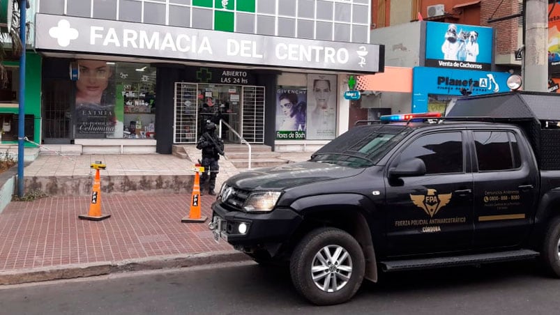 La Fuerza Policial Antinarcotráfico participó del allanamiento el martes. Foto: FPA.