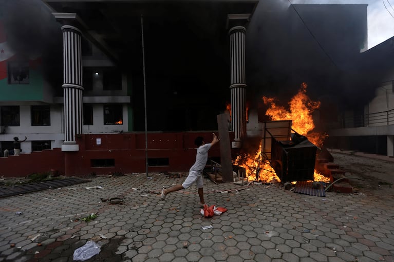 La furia en Nepal.